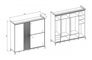 Шкаф-купе Лоретто (Loretto) LORET-19