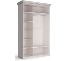 Шкаф 3-х дверный Неаполь Ясень анкор светлый (патина "серебро")